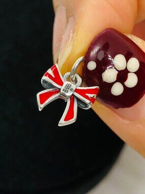 James Avery Enamel Red Bow Charm
